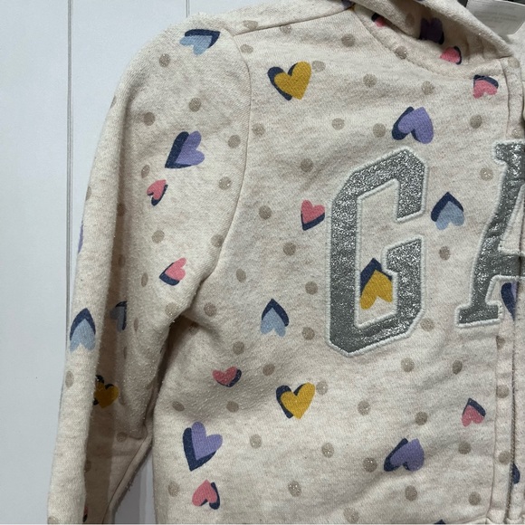 GirlGap Logo Zip Hoodie heart print - Picture 2 of 8